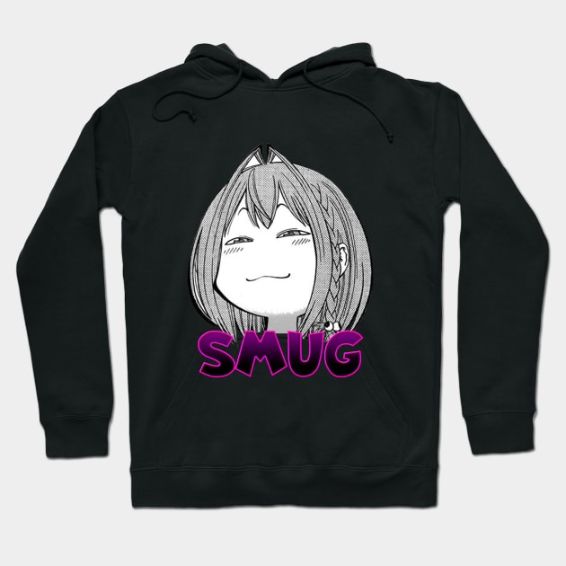 Waifu Smug Funny Anime Girl Hoodie by Dokey4Artist